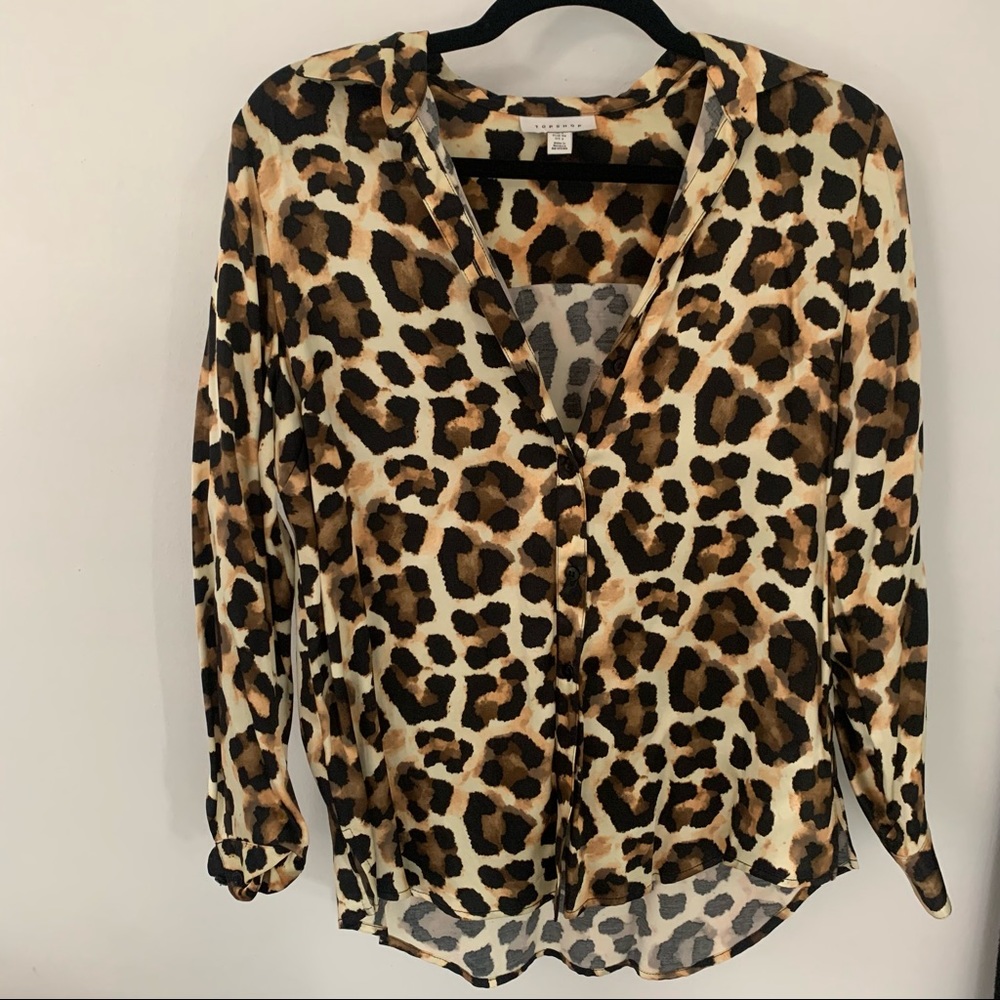 Topshop Cheetah Blouse